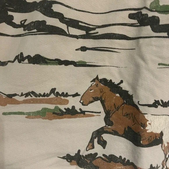 Horse Print Sweatshirt Free People - Picture 2 of 4